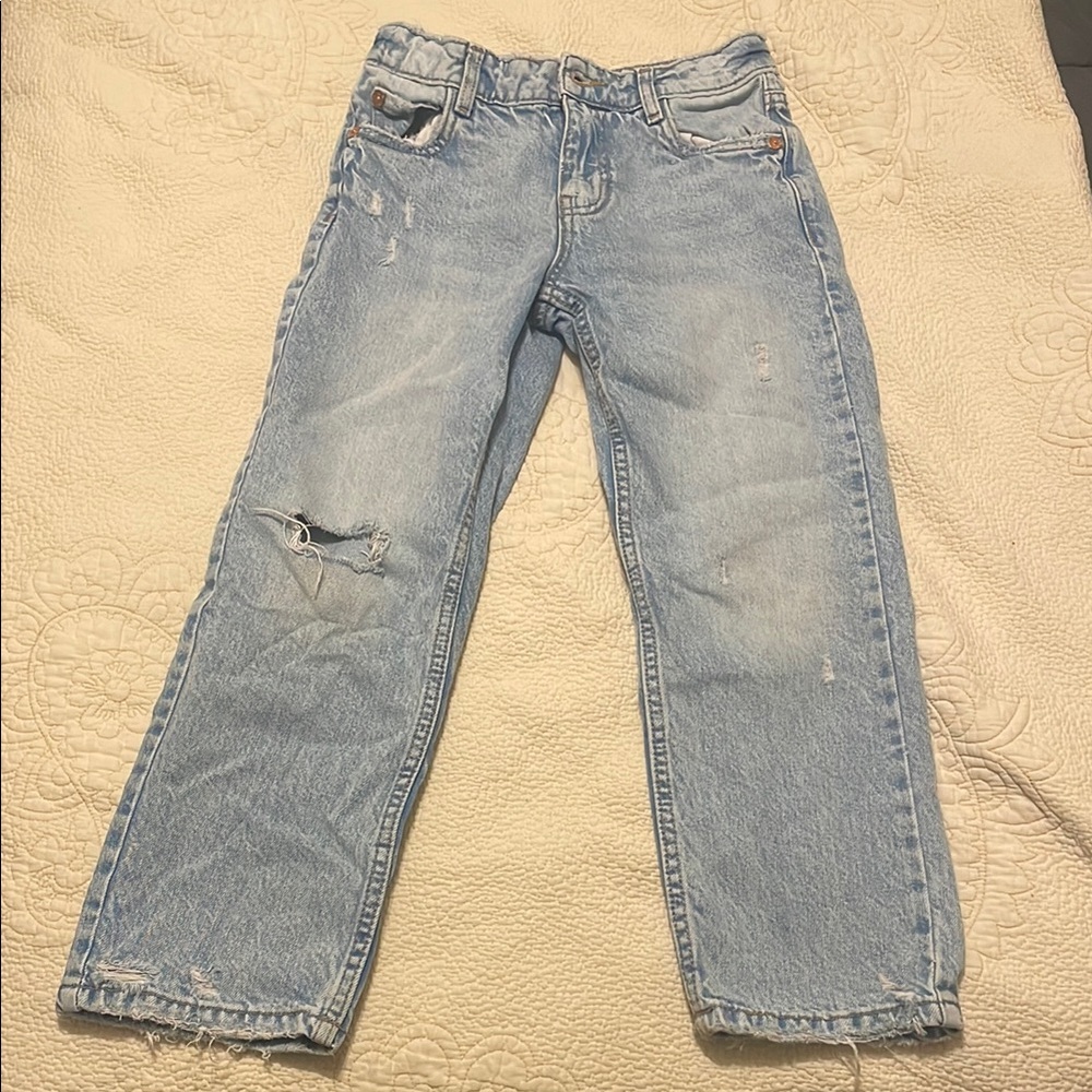Zara Girl’s Light Blue Distressed Jeans